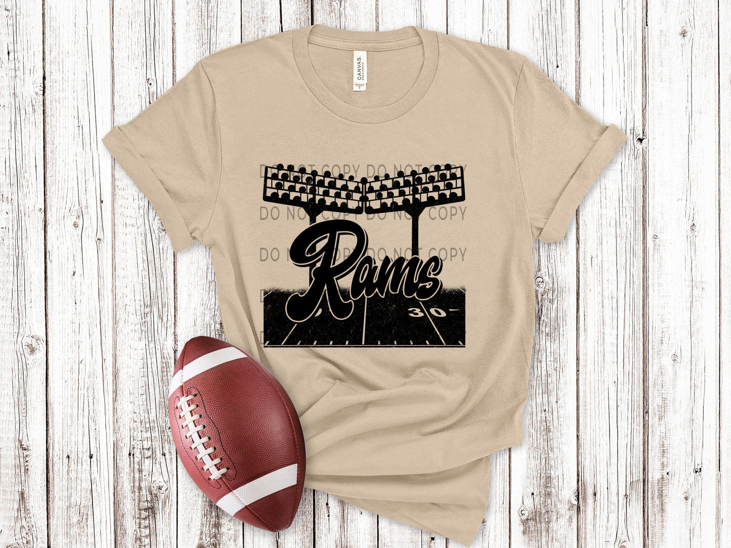 Rams Football Field BLK - DTF