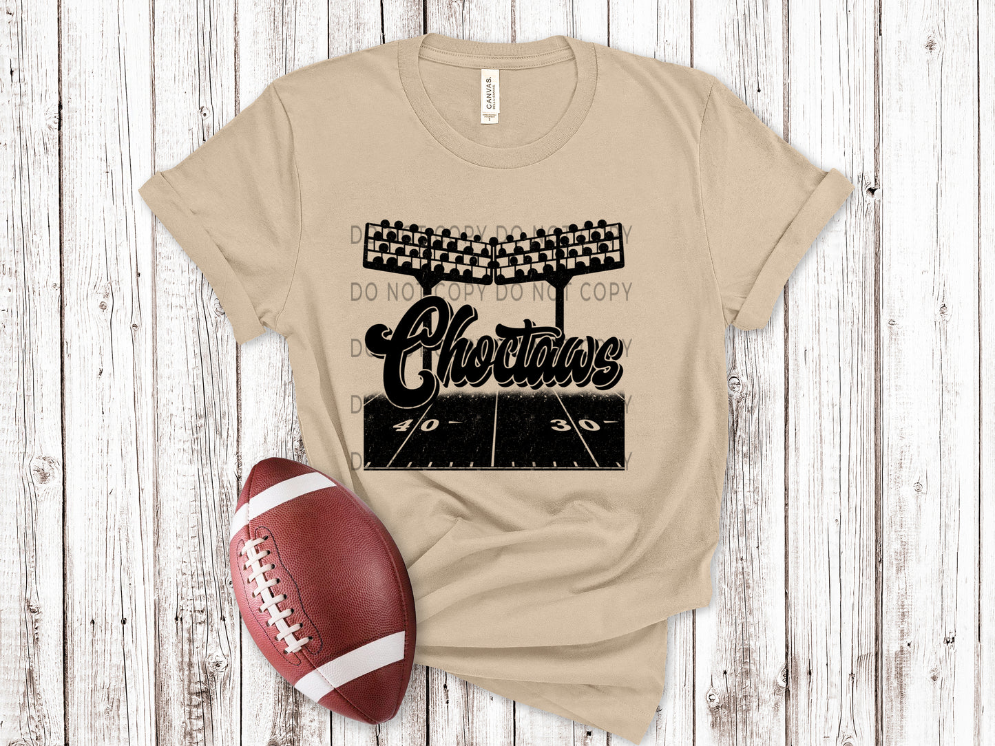 Choctaws Football Field BLK - DTF