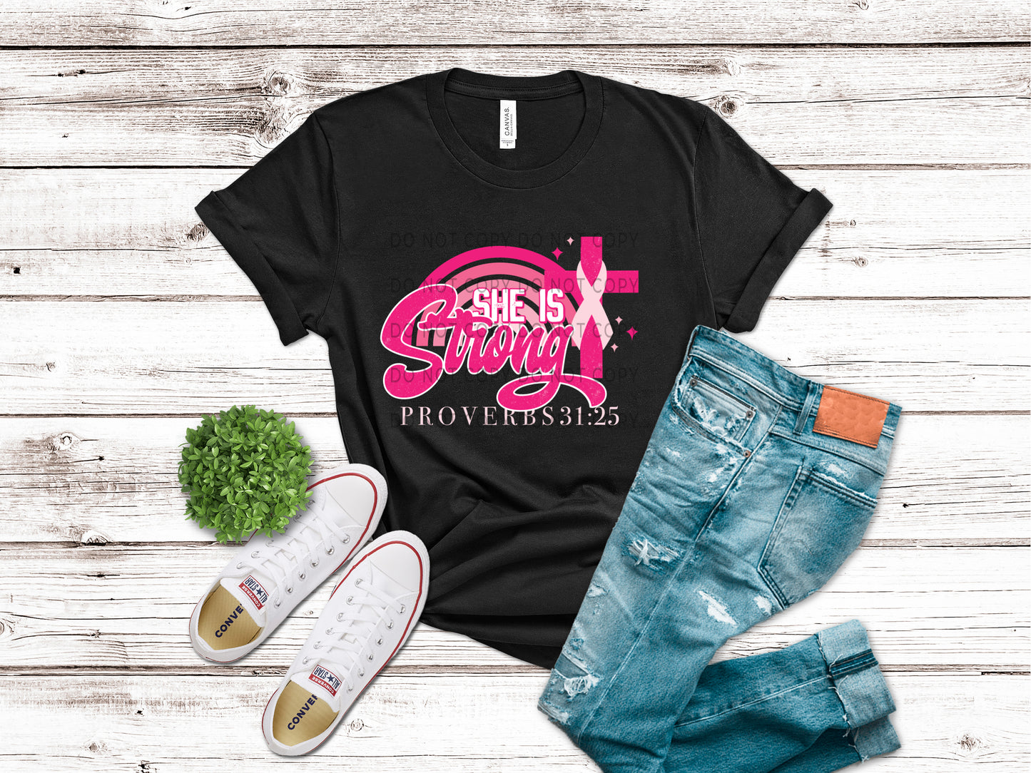 She Is Strong Pink Rainbow - DTF