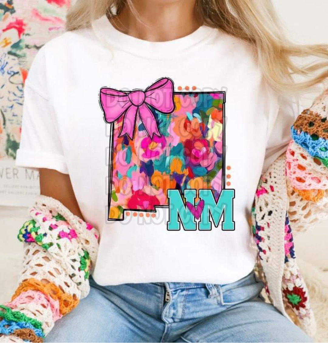 Mixed Paint With Bow States (ALL STATES)-DTF