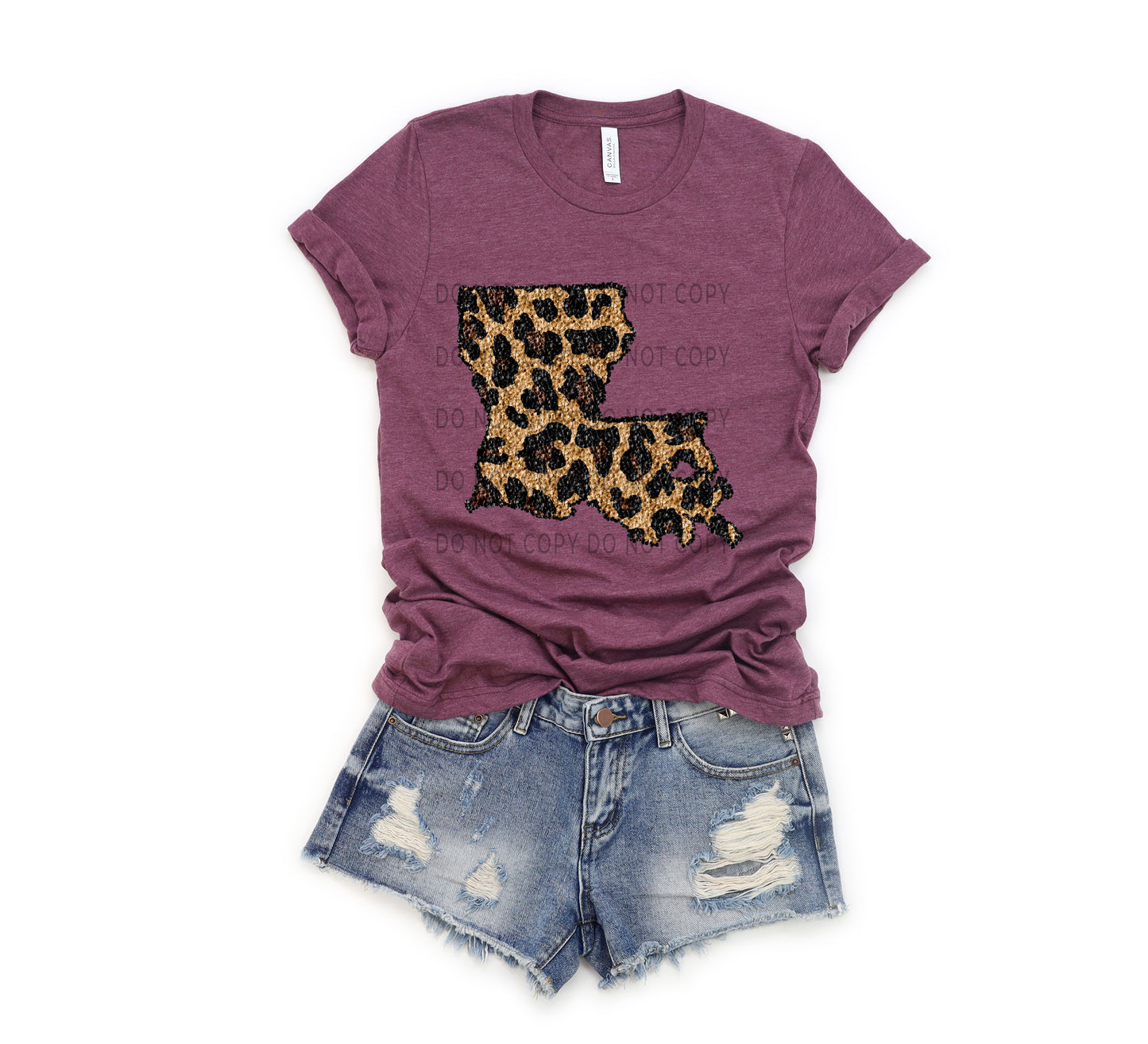 Leopard Sequin State (ALL STATES)-DTF