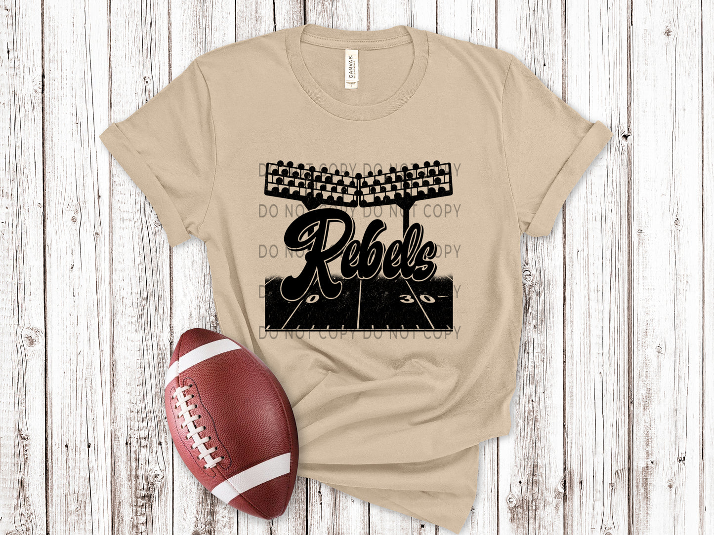Rebels Football Field BLK - DTF