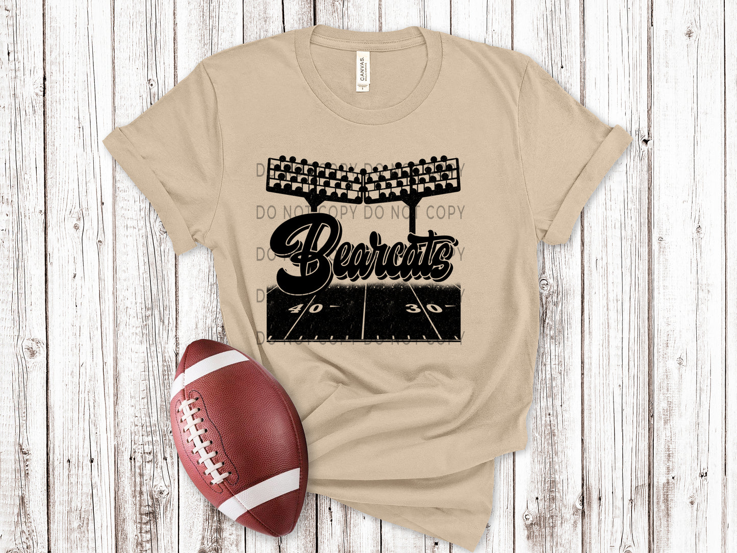 Bearcats Football Field BLK - DTF