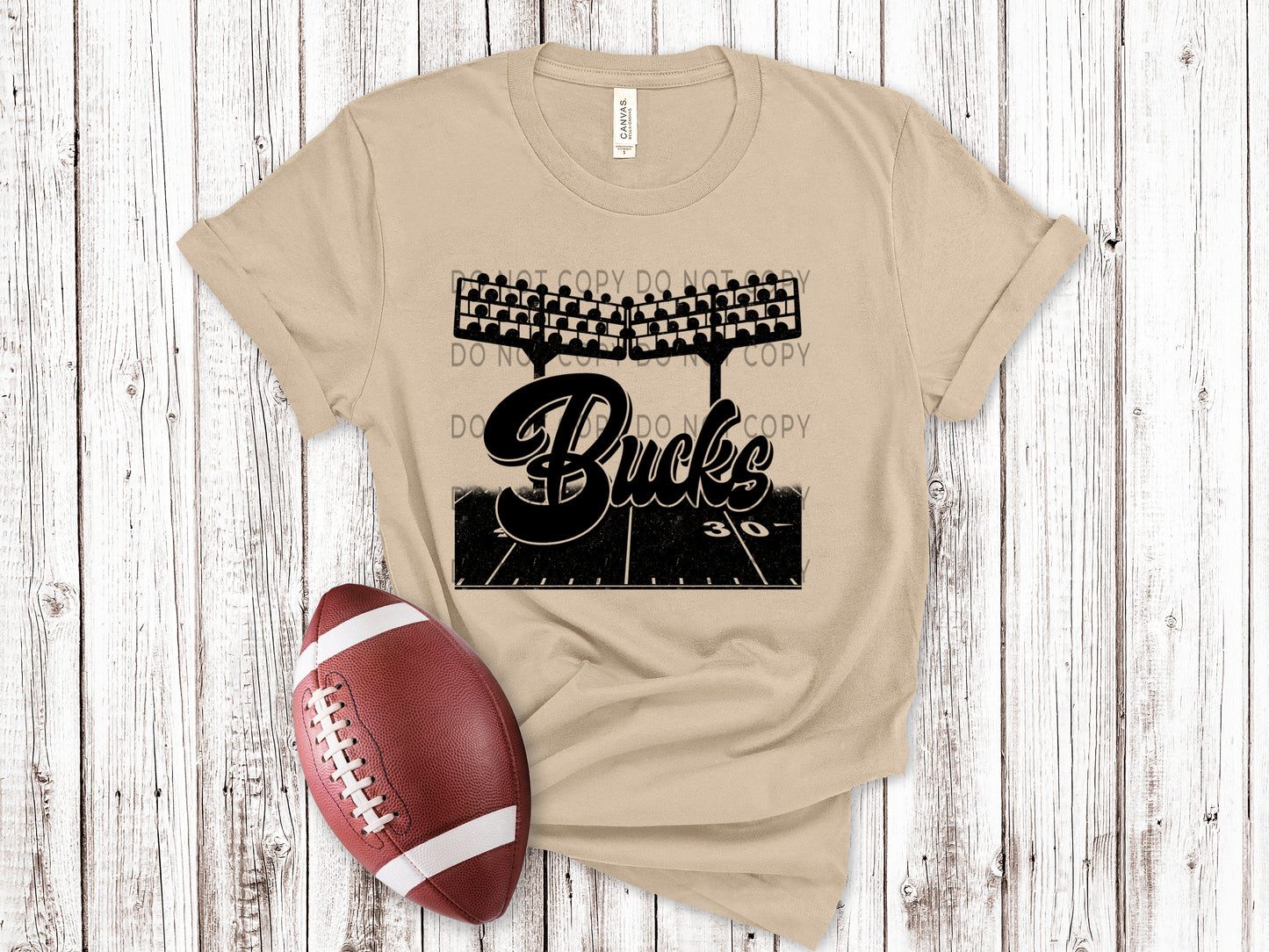 Bucks Football Field BLK - DTF