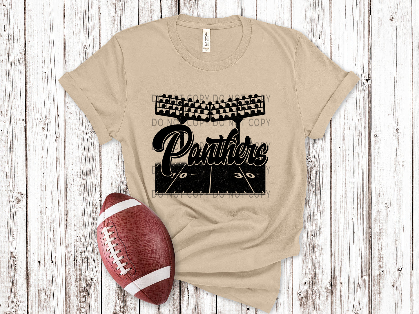 Panthers Football Field BLK - DTF
