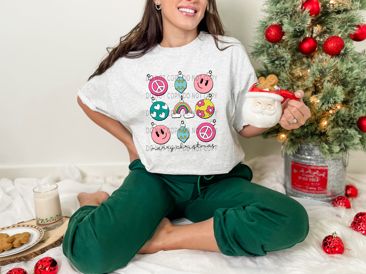 Merry Christmas Retro Ornaments - DTF