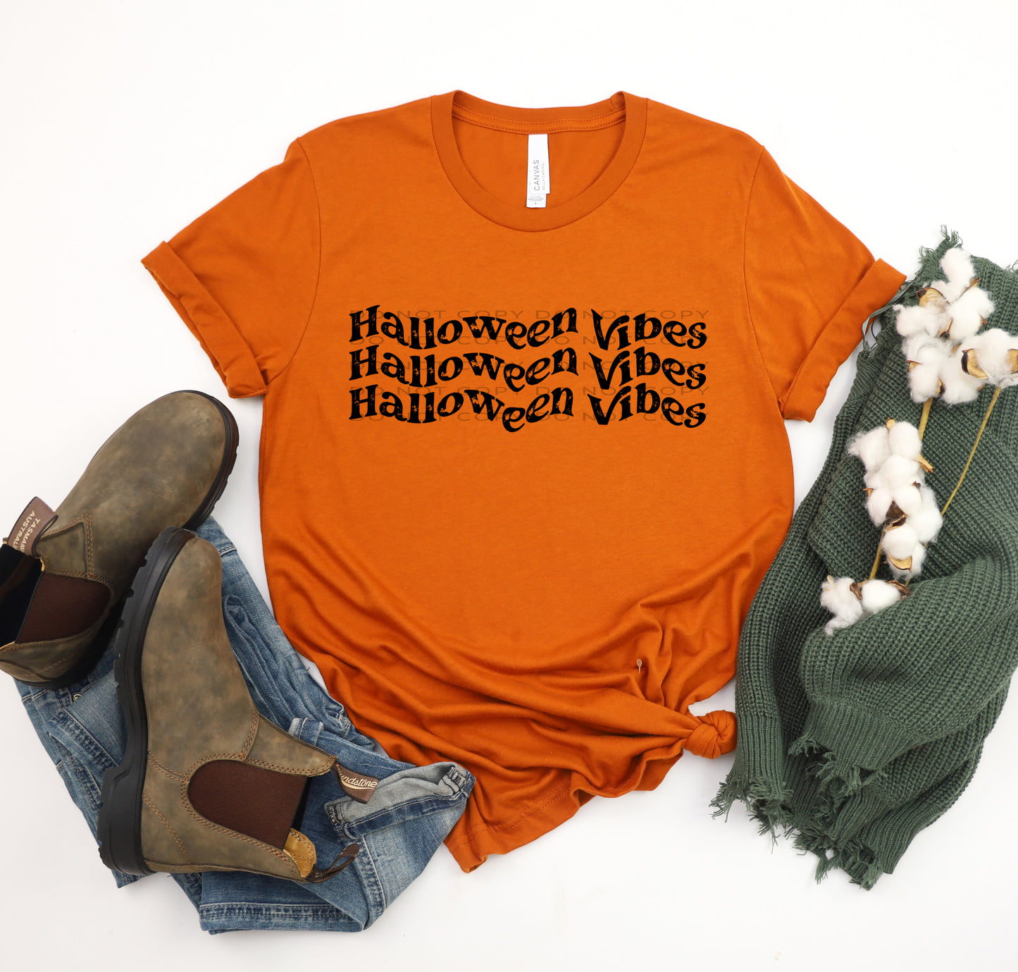 Halloween Vibes Stacked BLK - DTF