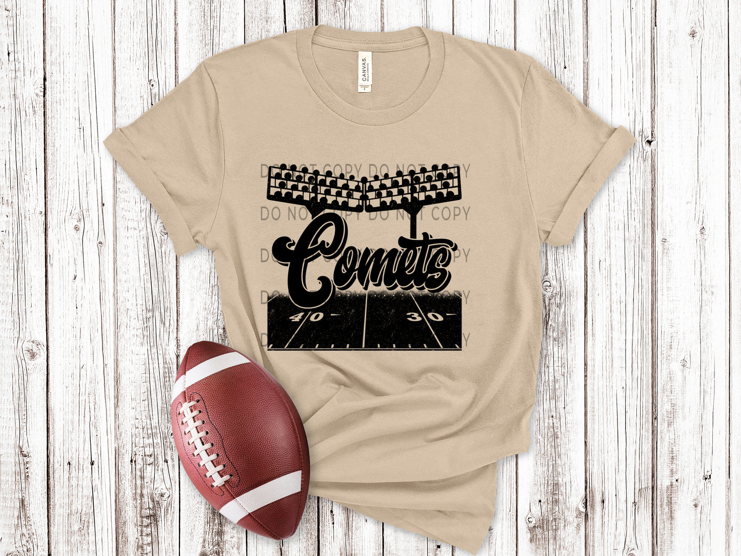 Comets Football Field BLK - DTF