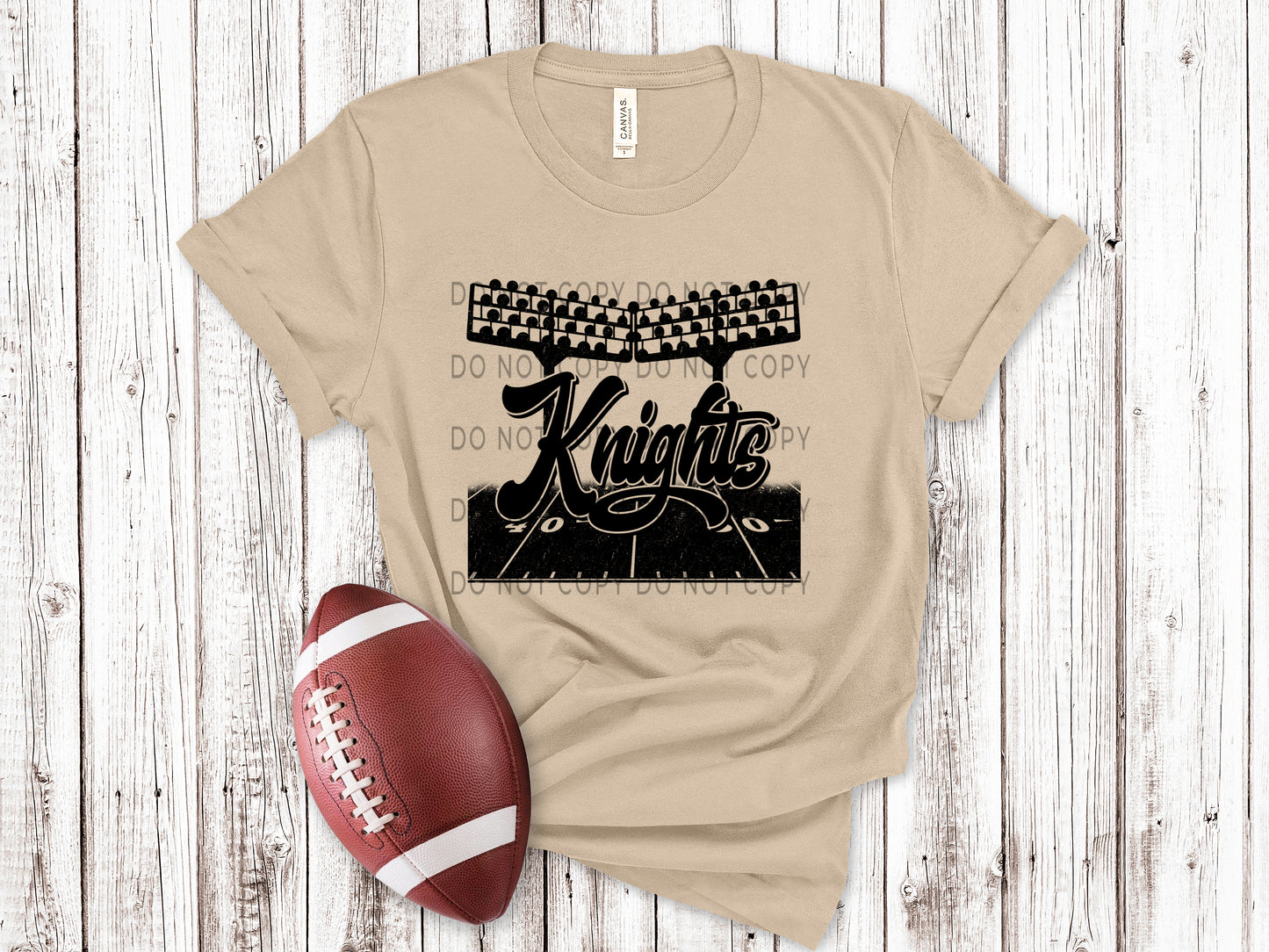 Knights Football Field BLK - DTF