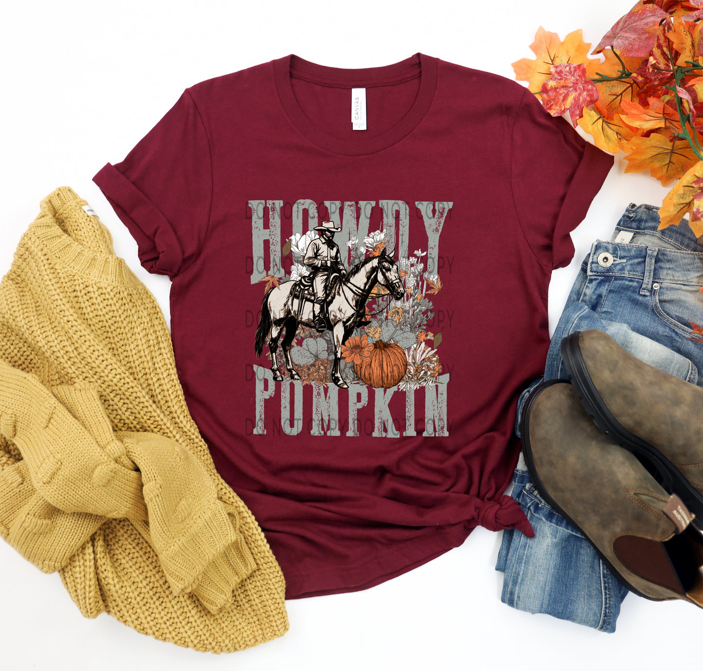 Howdy Pumpkin Cowboy Horse Riding - DTF