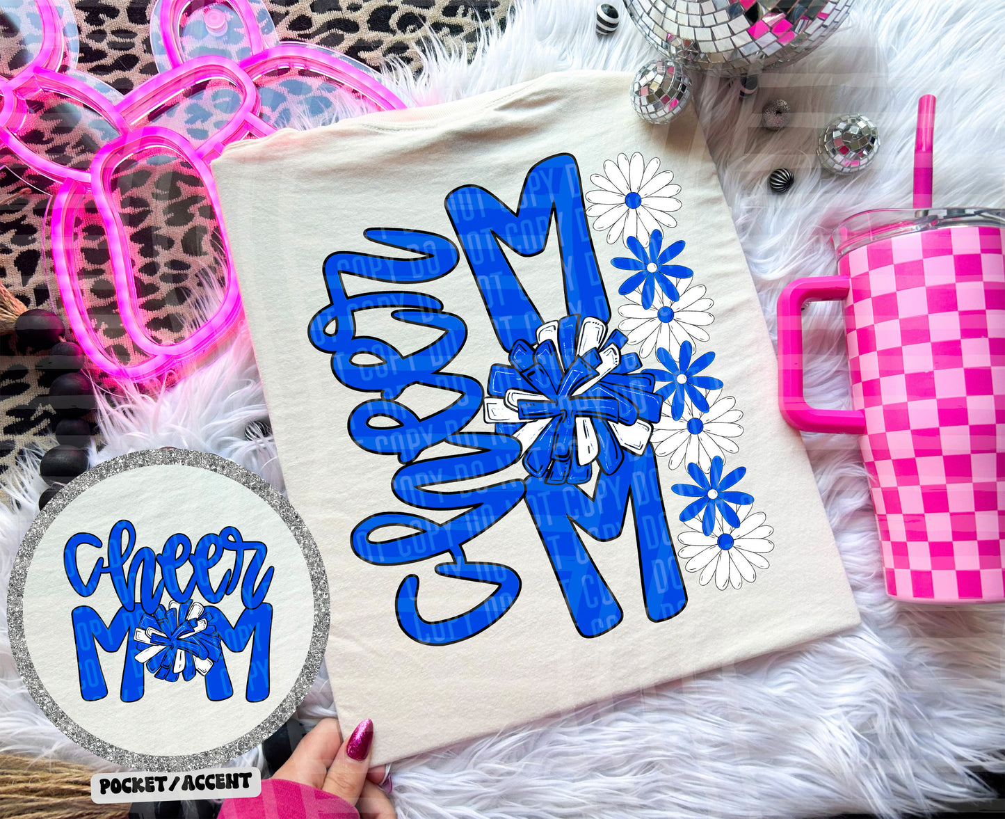 Cheer Mom (Includes front and back-COLORS IN DROPDOWN)- DTF&UV