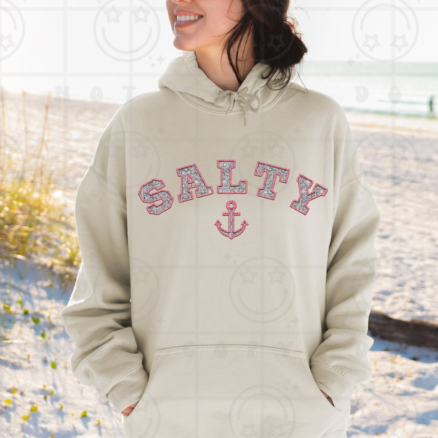 salty pink faux emb -DTF