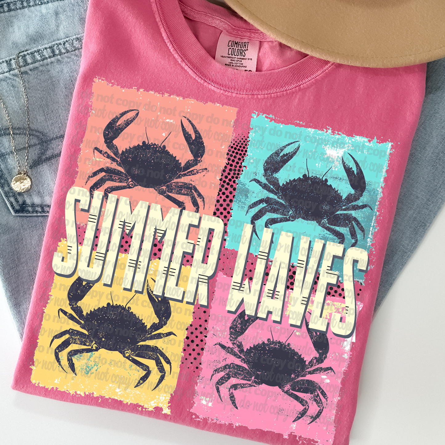 summer waves crabs-dtf