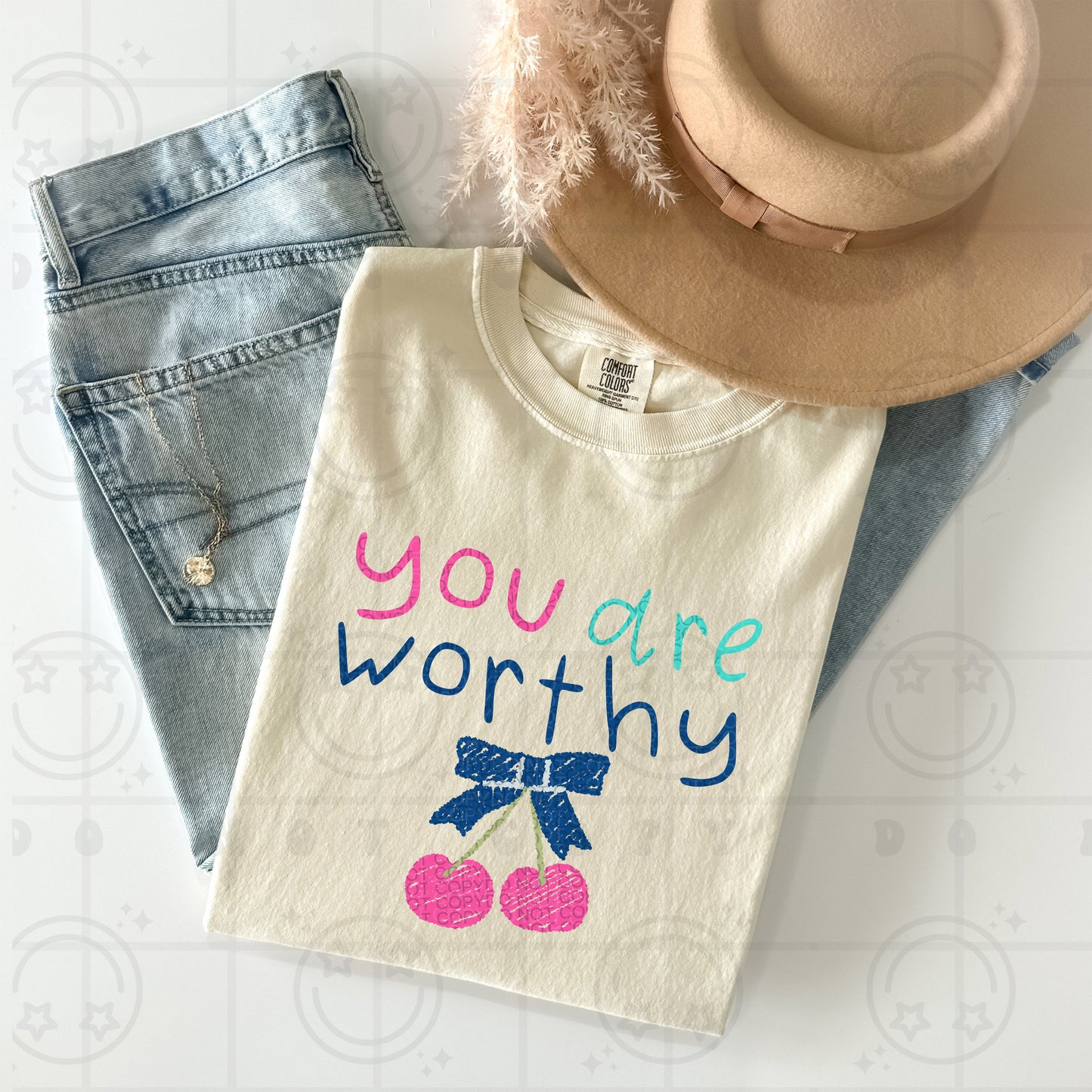 you are worthy cherries -DTF