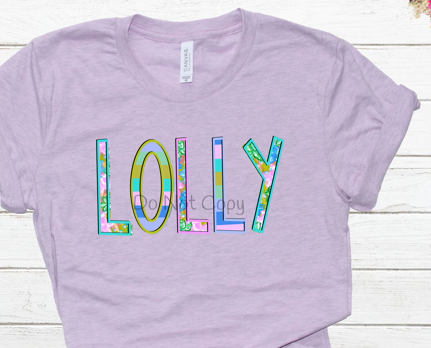 Lolly floral and stripe-DTF