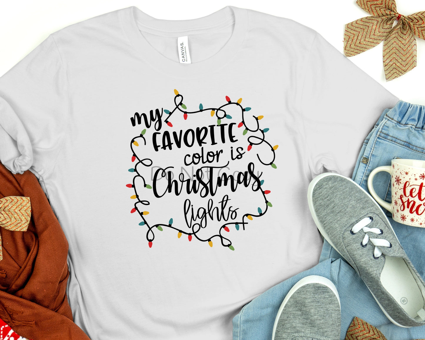 My favorite color is Christmas lights-DTF