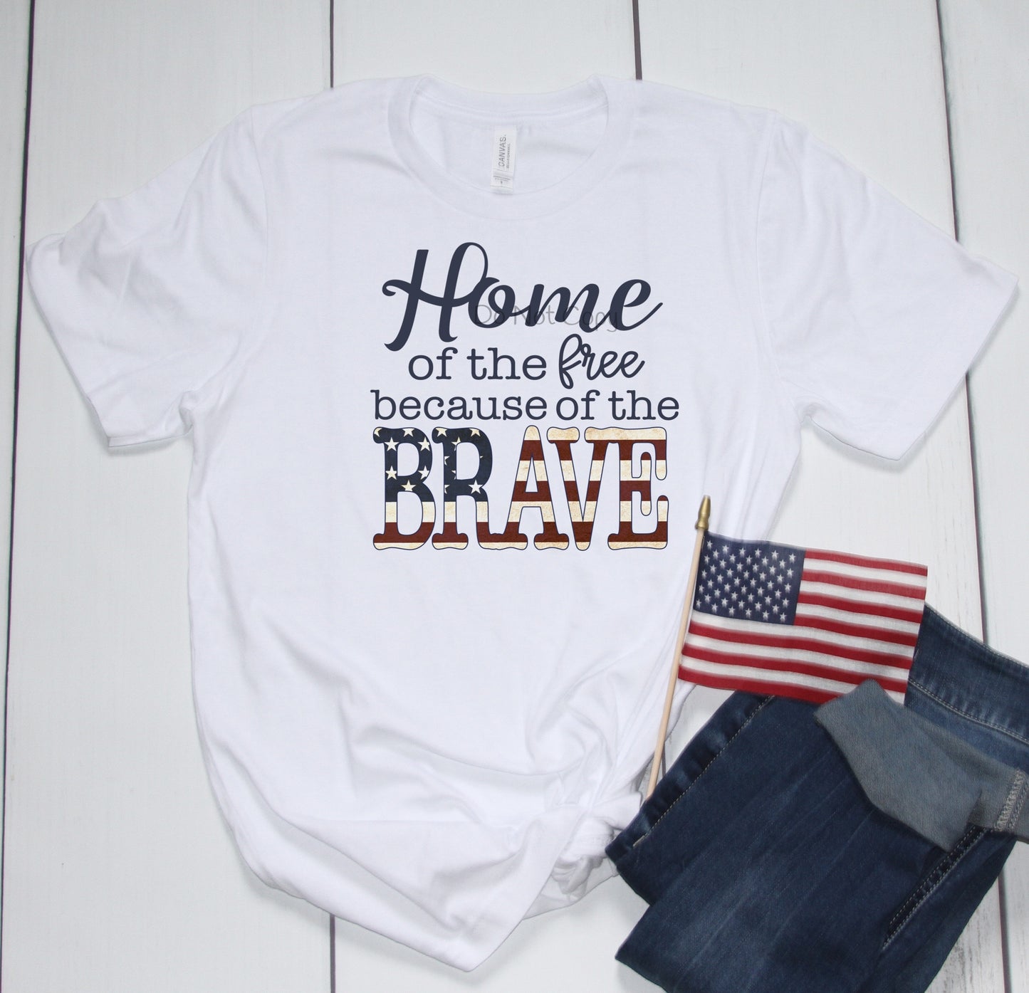 Home of the free because of the brave-DTF
