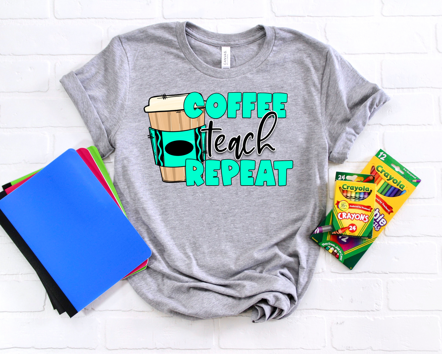 Teach coffee repeat -DTF