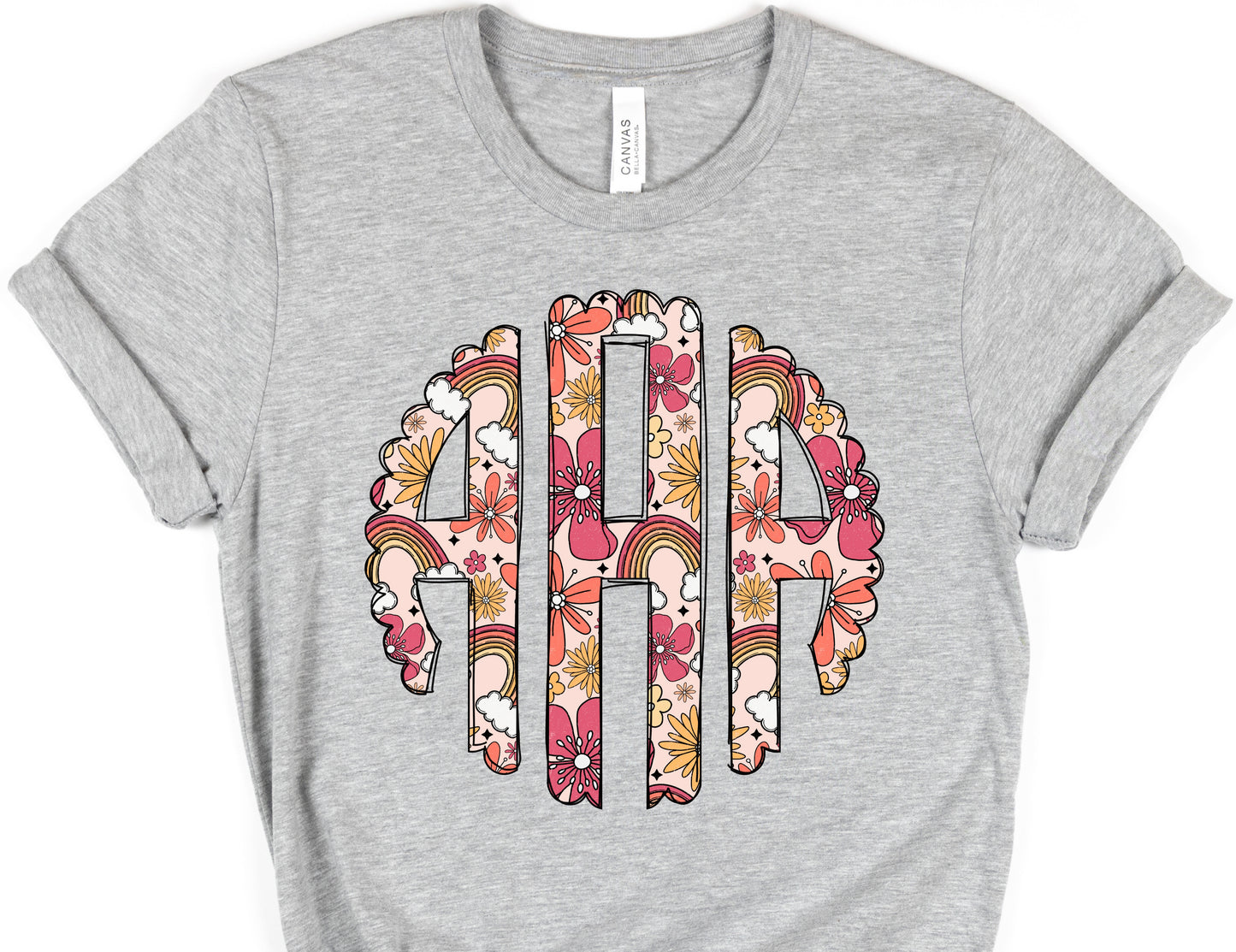 Rainbow Monogram -DTF