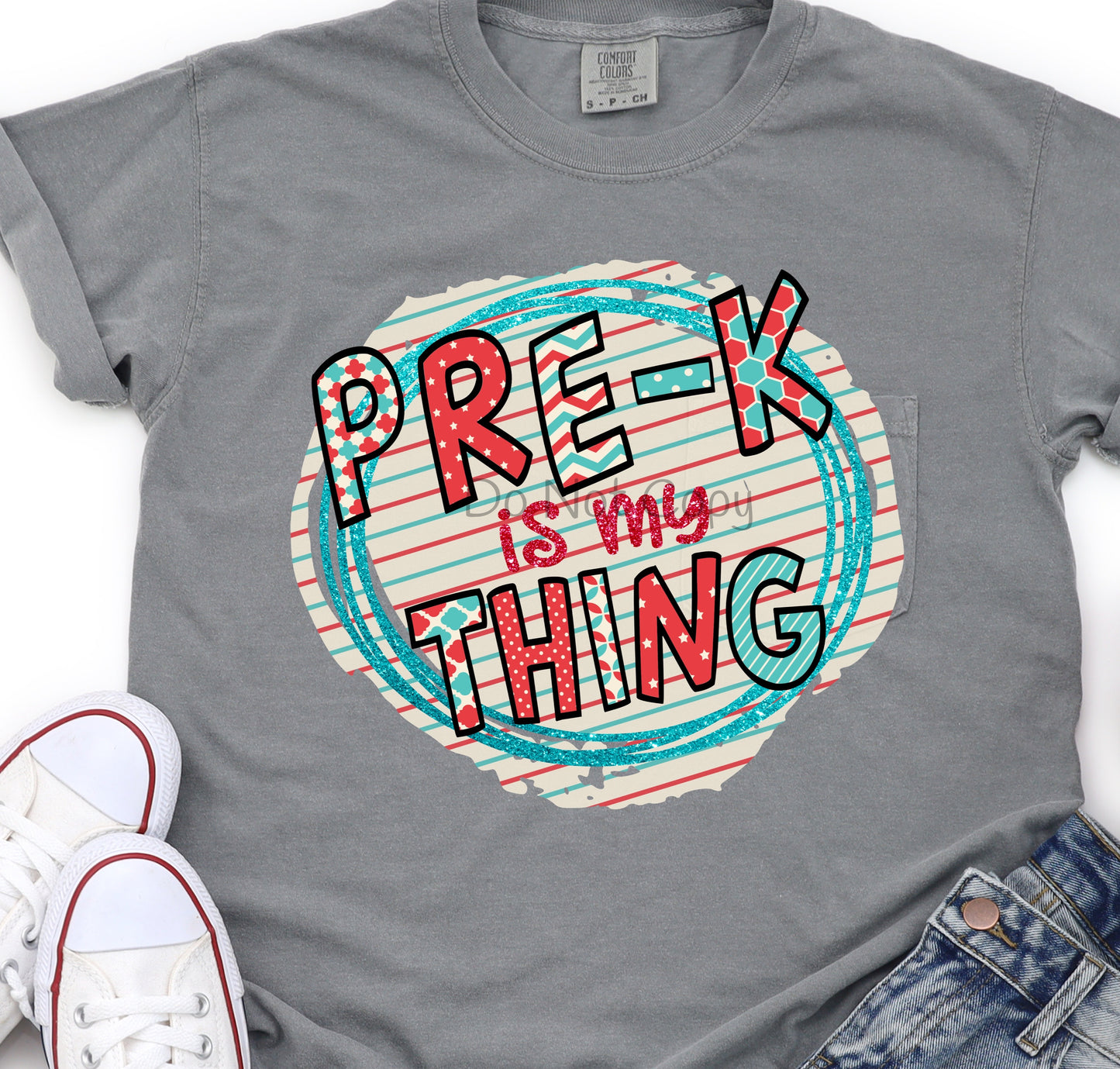 Pre K is my thing lines-DTF
