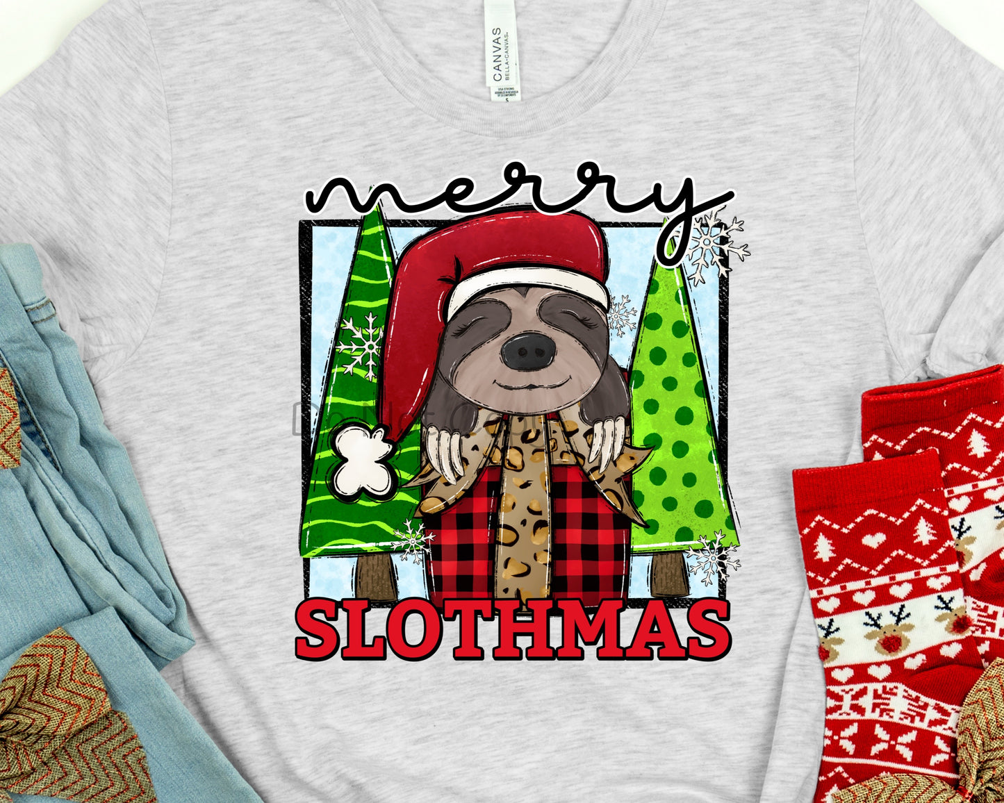 Merry slothmas-DTF