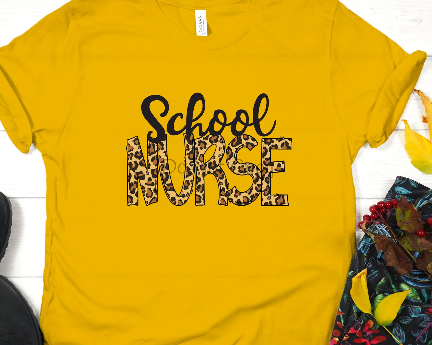 School nurse leopard-DTF