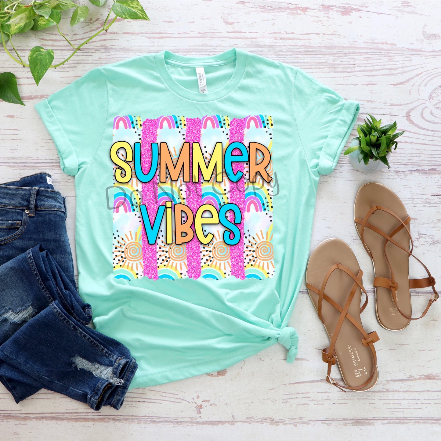 Summer vibes rainbow -DTF