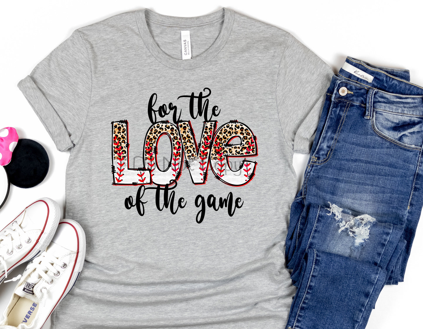 For the love of the game leopard baseball-DTF