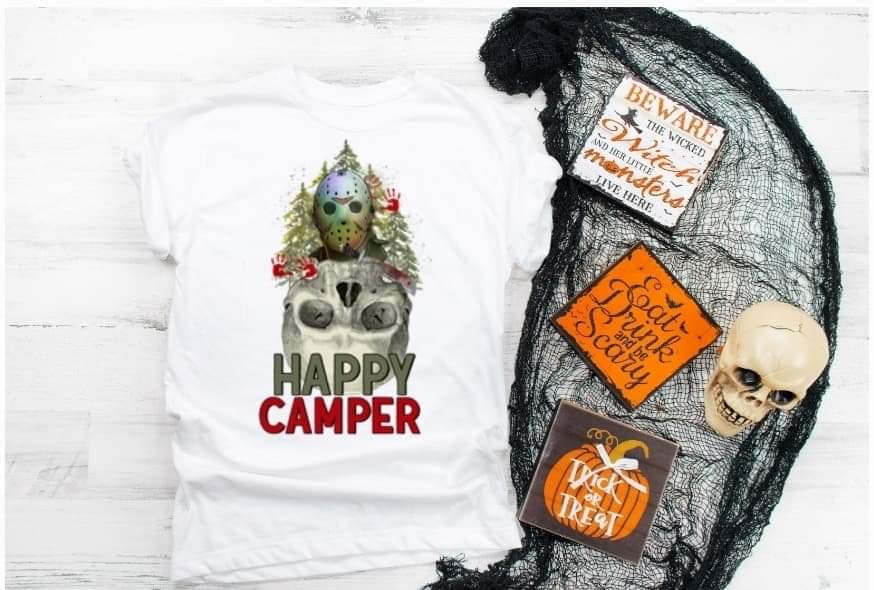 Happy Camper skull -DTF