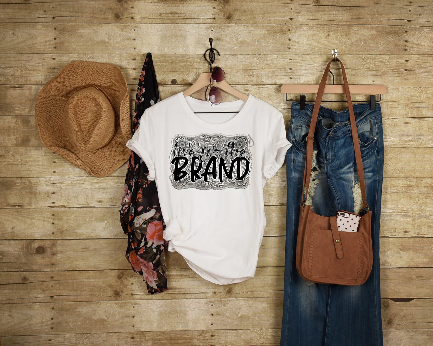 Live for the brand buckle-DTF