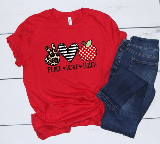 Peace love teach- DTF