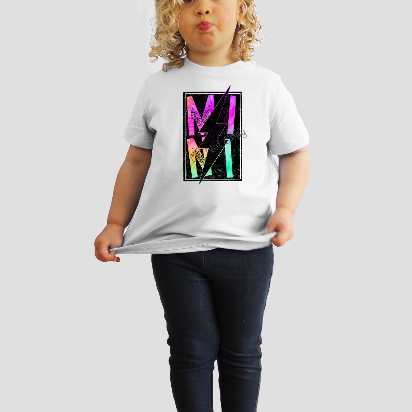 Mini neon lightning bolt-DTF