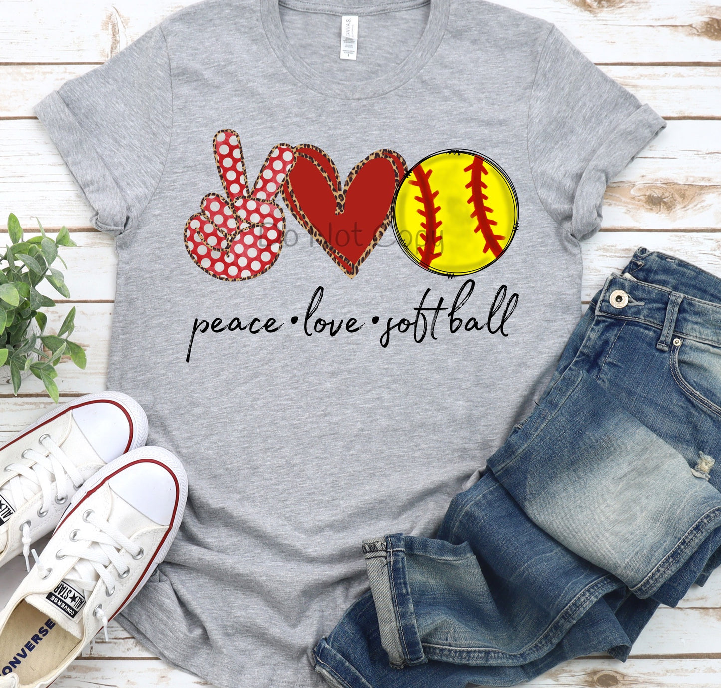 Peace love softball-DTF