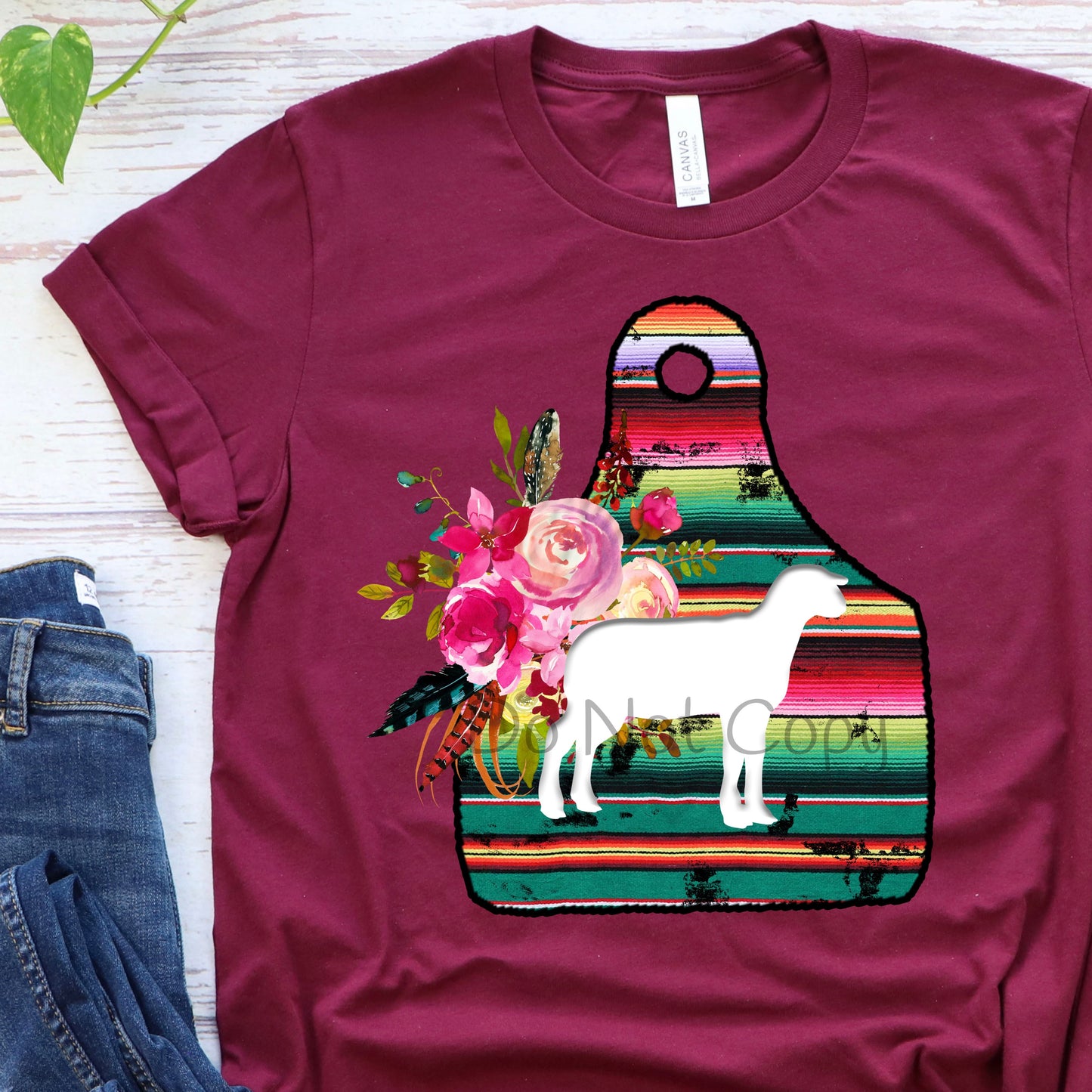 Serape tag show sheep-DTF