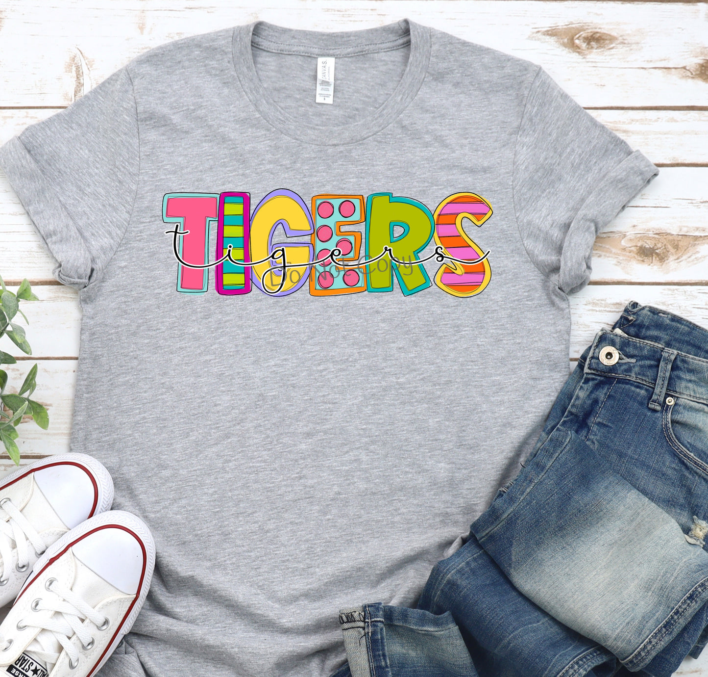 Tigers funky block and script- DTF