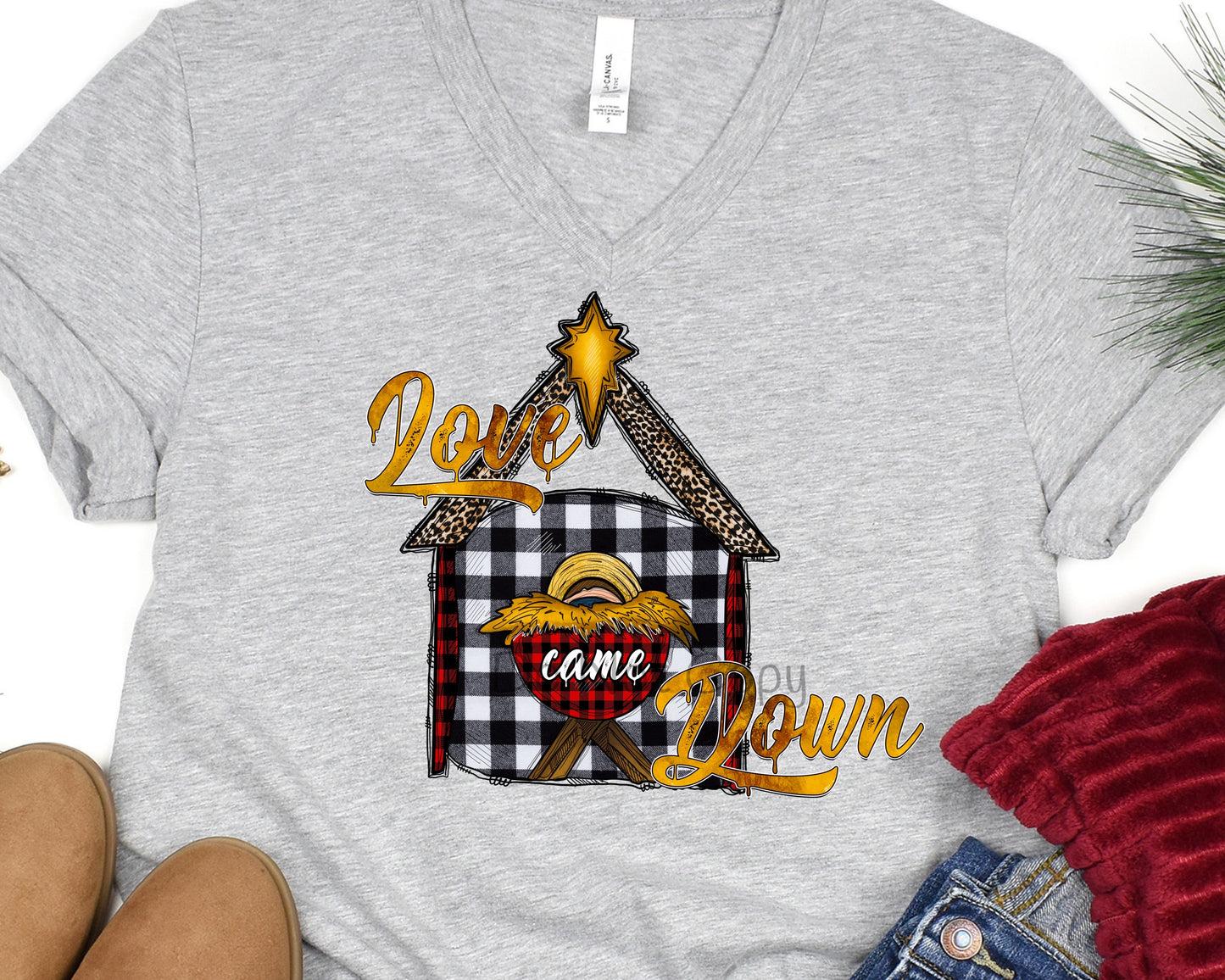 Love came down gold-DTF