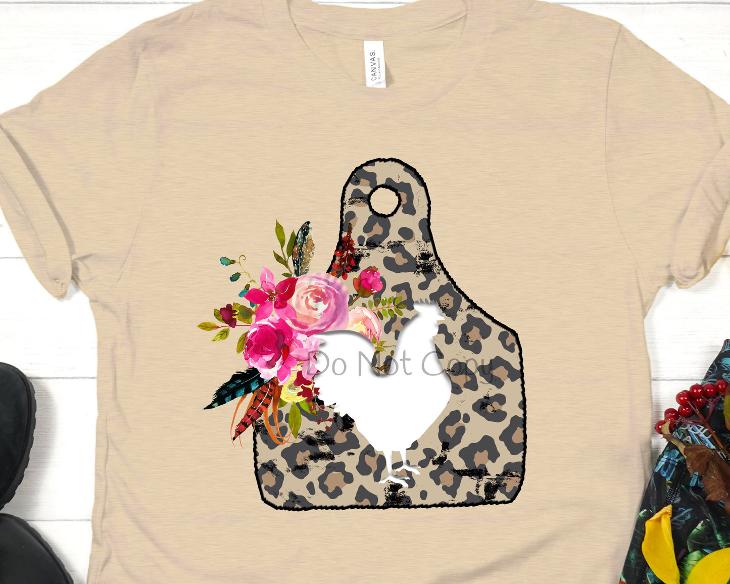 Leopard tag show chicken-DTF
