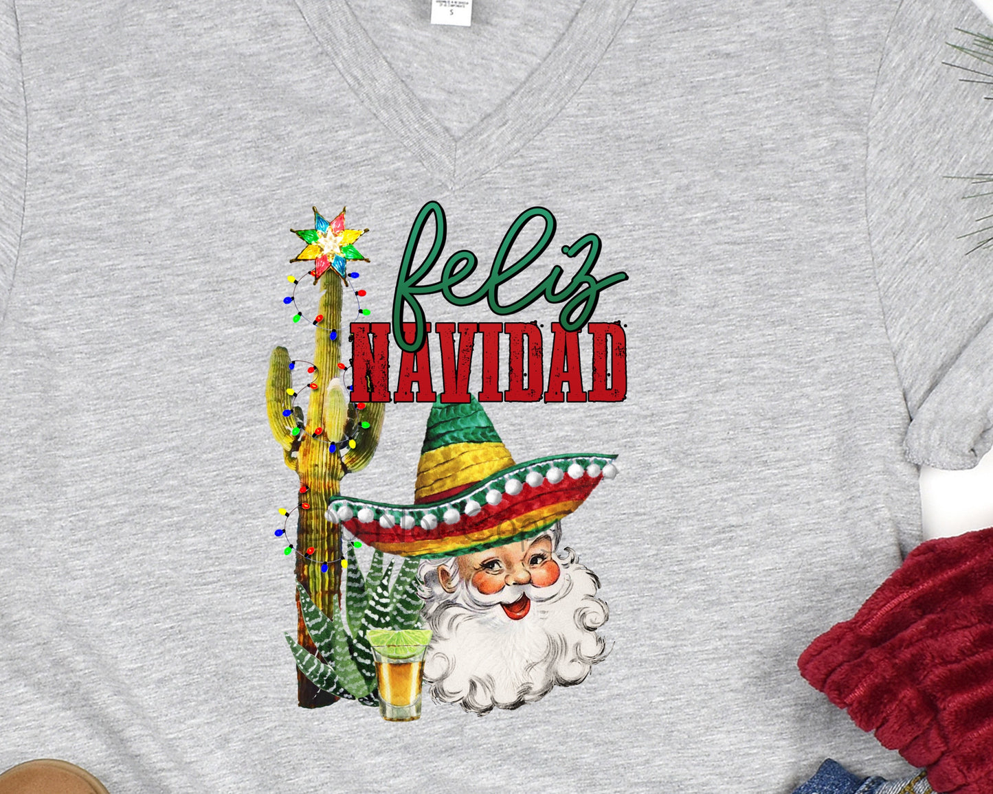 Feliz Navidad Santa sombrero-DTF