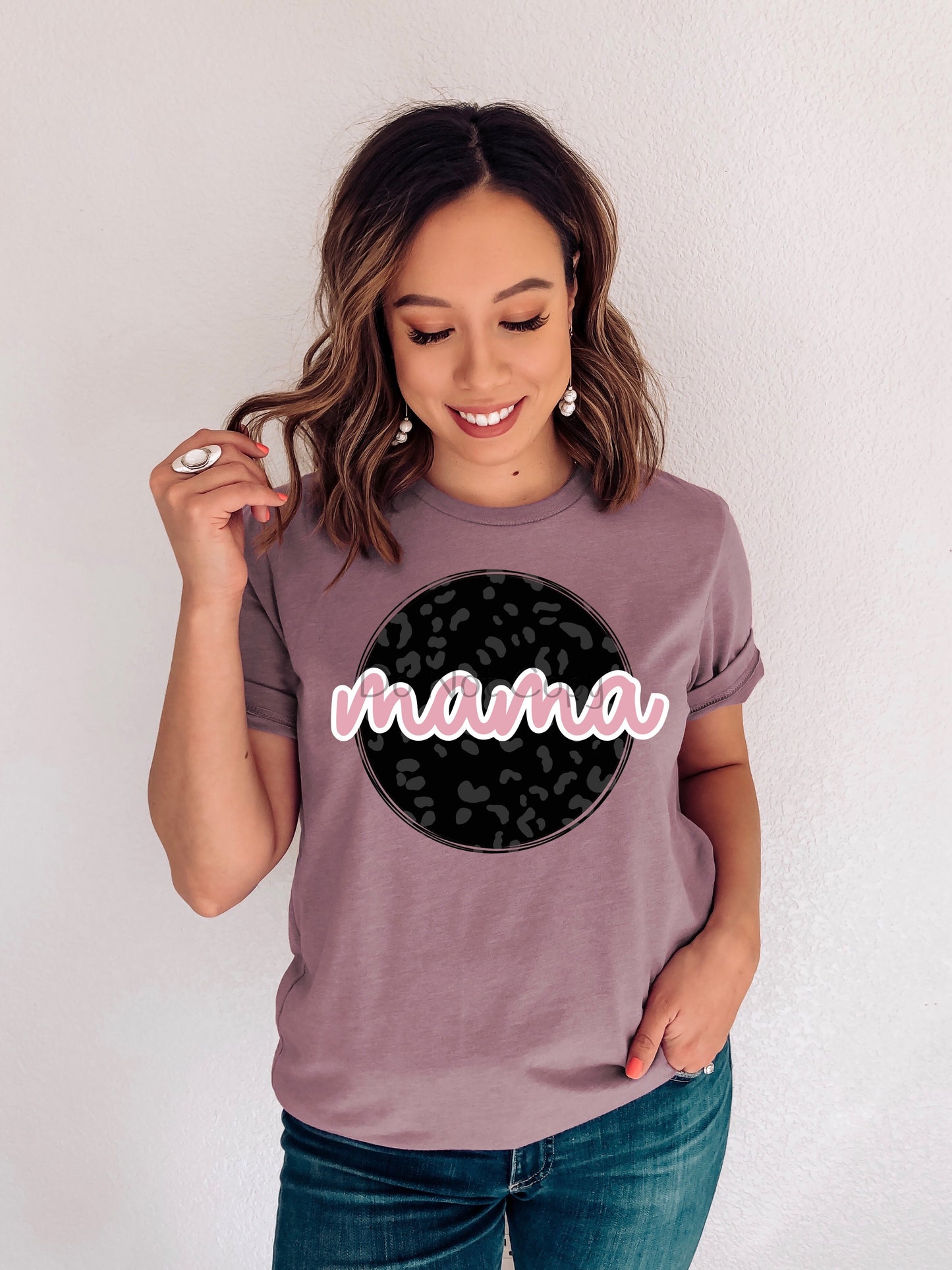 Mama pink leopard-DTF