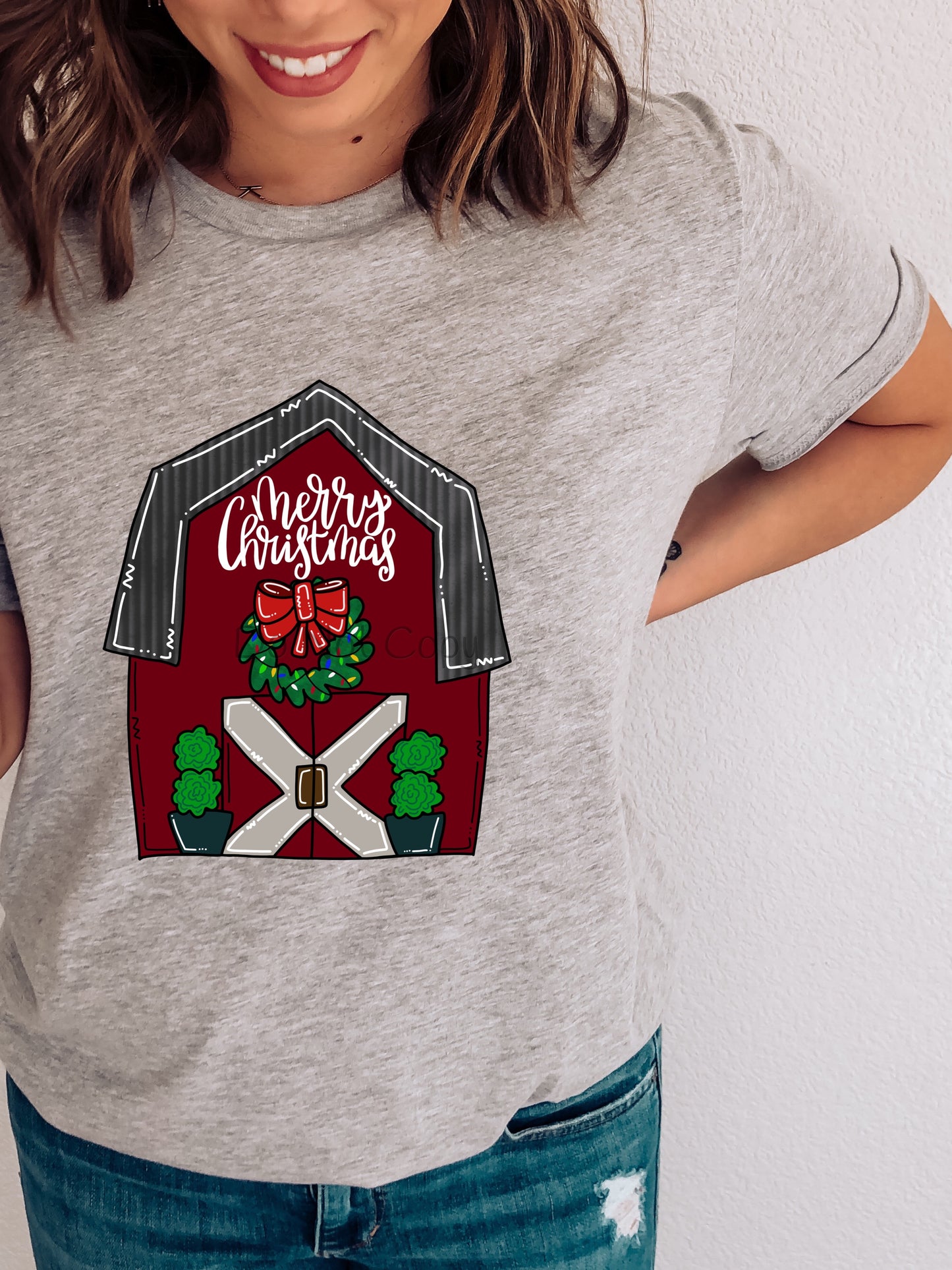 Merry Christmas barn-DTF