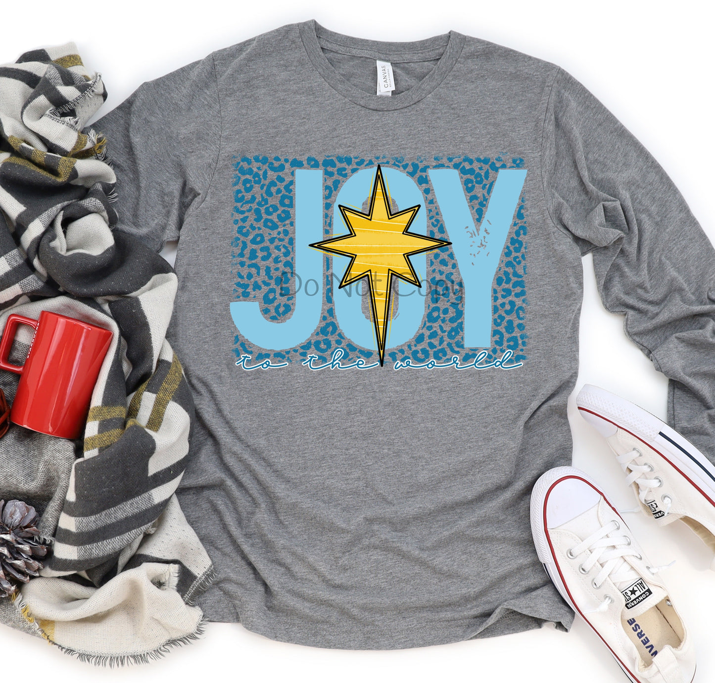 Joy to the world blue star-DTF