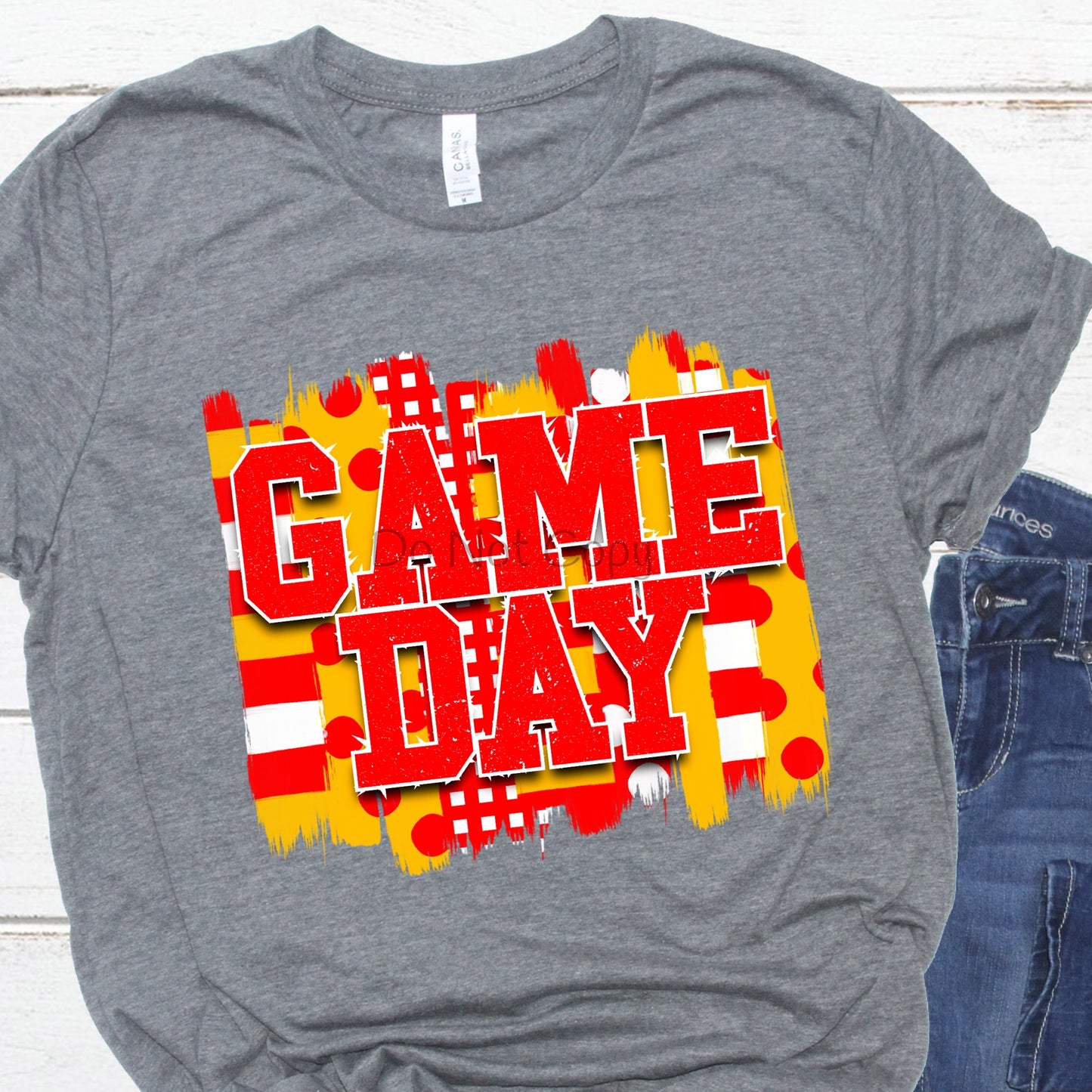 Game day red yellow-DTF