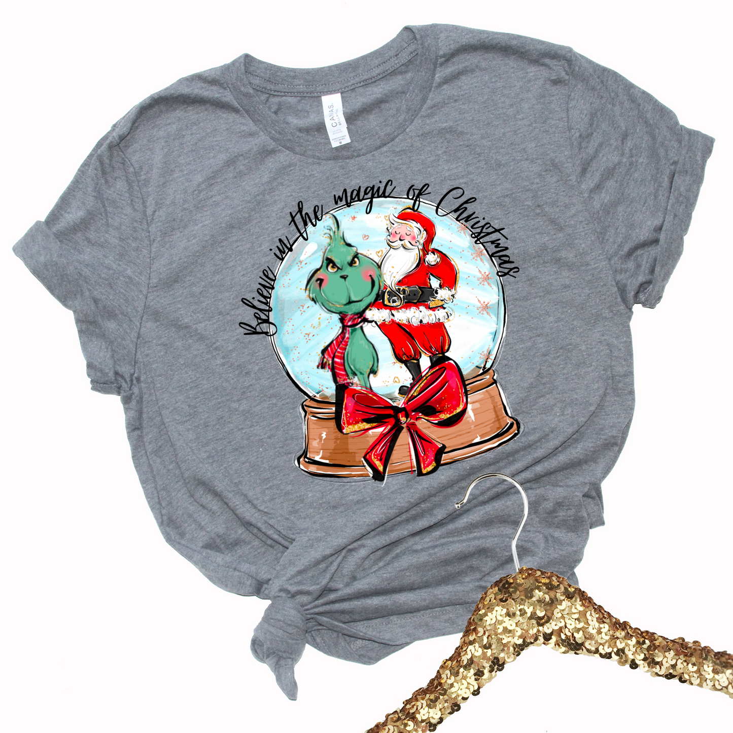 Believe in the magic of Christmas snow globe -DTF