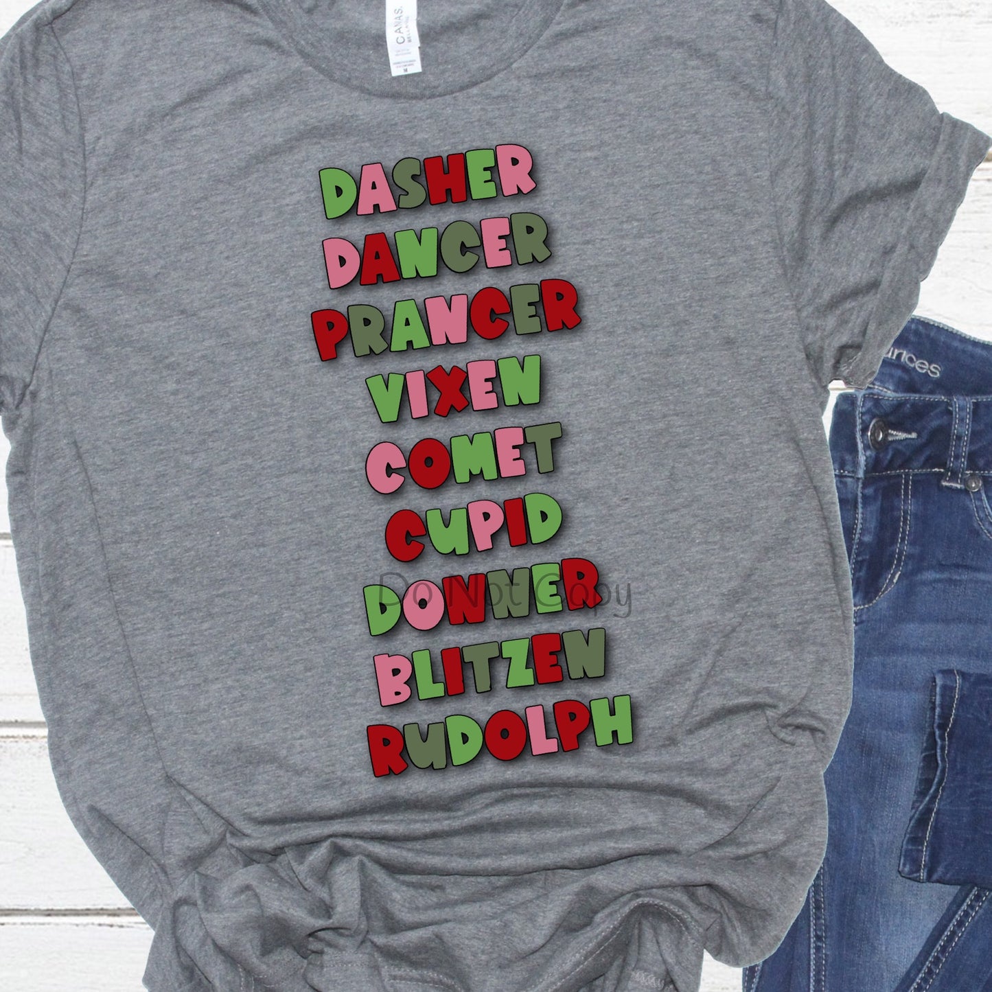 Reindeer names dasher-DTF