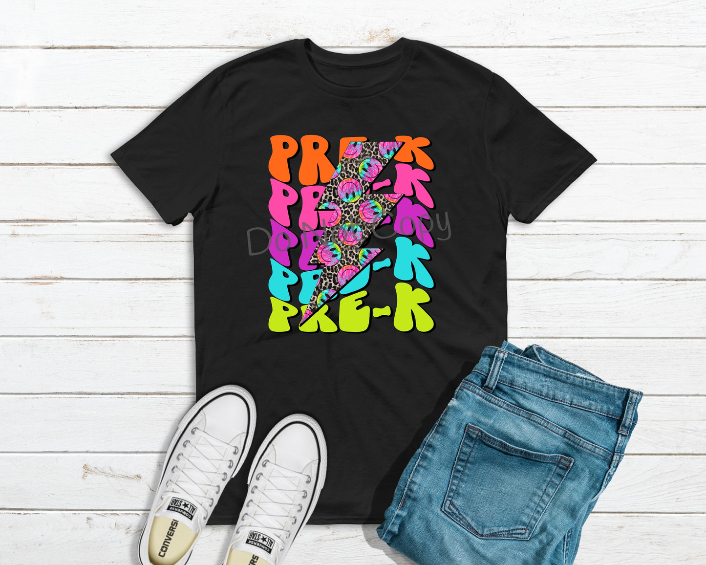 Pre-K lightning bolt-DTF