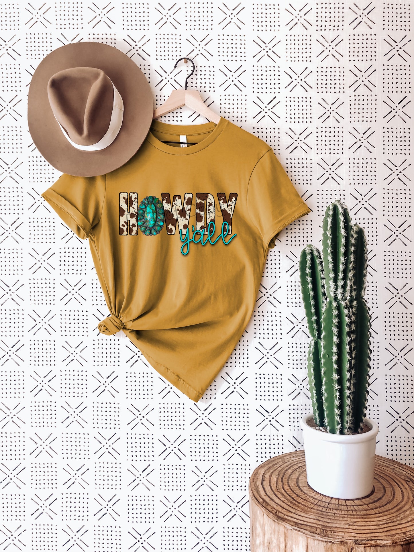 Howdy y’all cow print-DTF