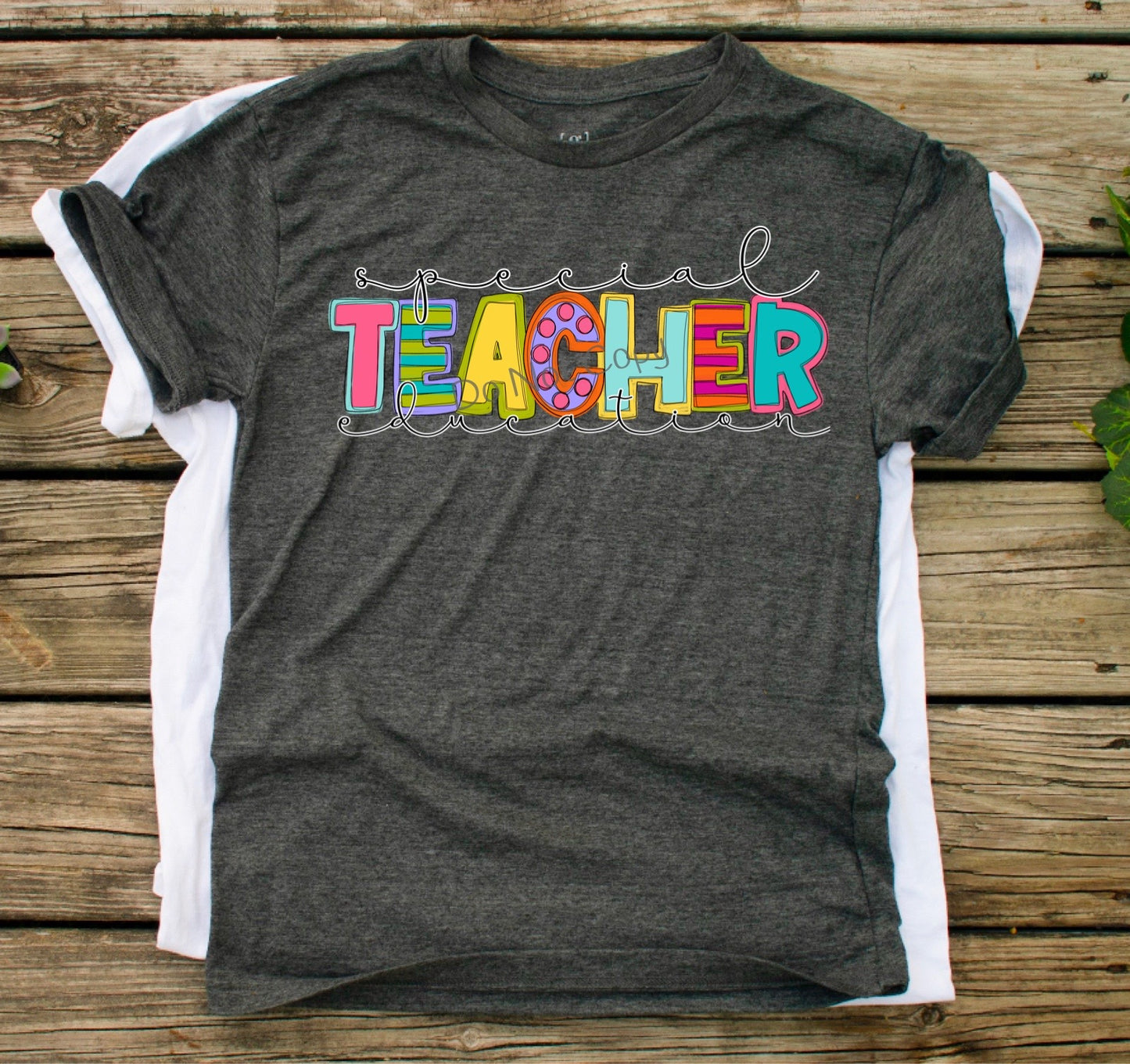 Special Education Teacher funky letters - DTF