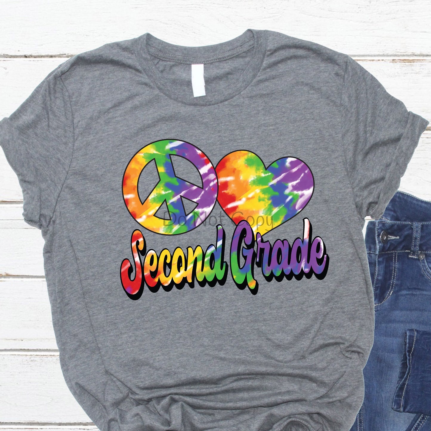 Peace heart Second grade -DTF