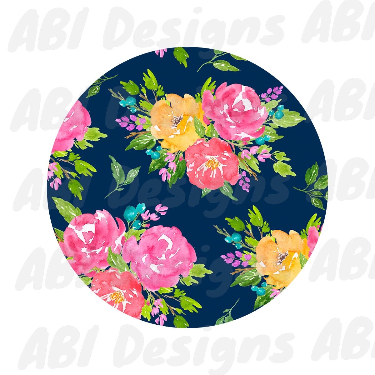 Floral Car Coaster Sublimation