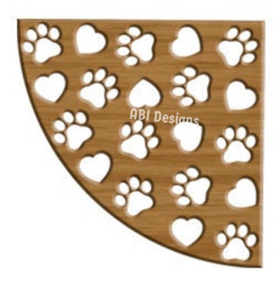 Hearts and paws Sleeve Stencil